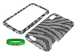 Silver Zebra Full Rhinestones Design Snap On Hard Case for Motorola Atrix 4 ....