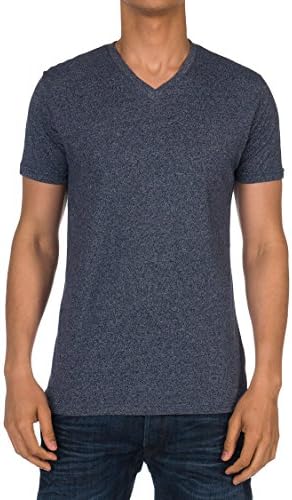 Artistry In Motion Heather V-Neck Tee Dark Blue Xl