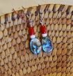 Abalone, Coral & Shell Earrings