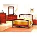 5PC Cherry Finish Queen Size Bedroom Set