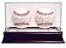 Double Baseball Glass Display Case