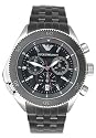 Emporio Armani Men's Black-Dial Chronograph Watch