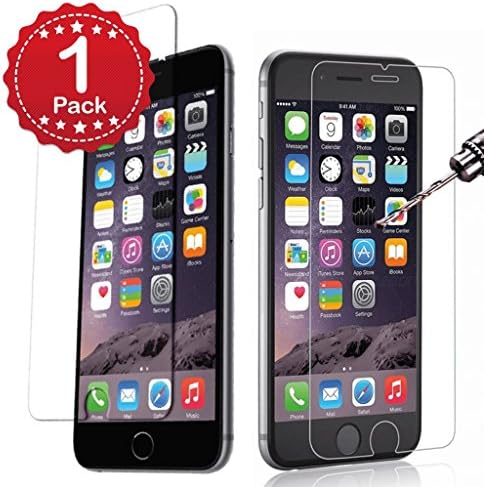Kengadget 6s_1pack iPhone 6S/6S Plus Screen Protector, Tempered Glass Screen Protector, 9H Hardness, Screen Protection Case Fit 99% Touch Accurate - Clear - 0.33mm