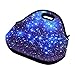 eBoot Blue Shining Stars Soft Neoprene Lunch Tote Bag Lunch Box Container Case Keeps Food Hot and Cold