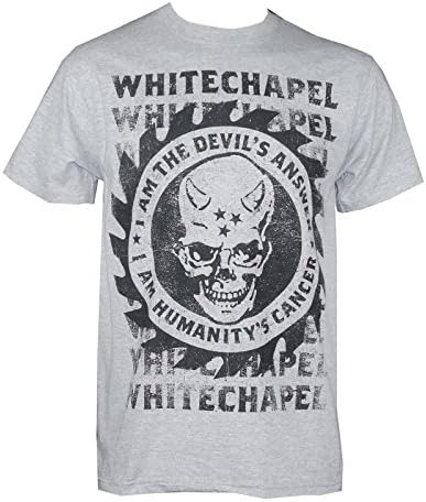 Whitechapel Men's Devil Skull T-Shirt Heather Grey