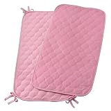 Quilted Pink Terry Cloth Sheet Saver - Set of 2