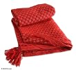 Alpaca wool throw, 'Red Checks'
