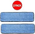 2-pack of 18" Inch Microfiber Wet Mop Pads for Commercial Microfiber Mops