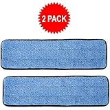 2-pack of 18" Inch Microfiber Wet Mop Pads for Commercial Microfiber Mops