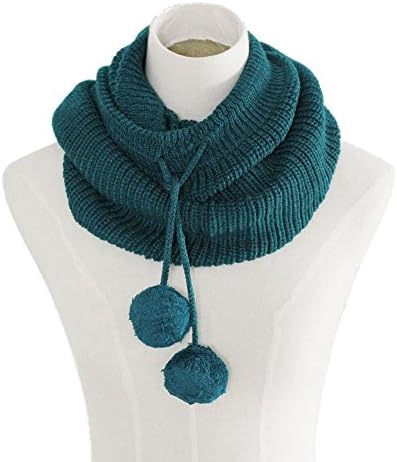 Teal Chunky Knit Infinity Scarf Capelet Muffler Loop Hood