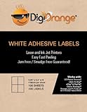 Digiorange&reg; Pack of 100 Sheet - 400 Labels - White Mailing/shipping Labels for Laser/inkjet Printers. 4 Per Sheet 4.25 X 5.5" works with Stamps