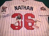 JOE NATHAN SIGNED AUTOGRAPHED JERSEY MINNESOTA TWINS COA + PROOF PHOTO