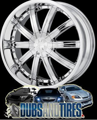 DIP Ice (Series D67) Black - 20 x 8.5 Inch Wheel
