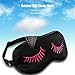 Roybens Breathable Sleep Travel Natural Silk Eye Mask Cover - Soft & Breathable, Ultra Lightweight for Sleeping, Relaxation, Spa - with Adjustable Strap and Ear Plugs - Protect Eye Eyelashes