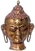 Lord Buddha Head Statue Brass Sculpture Handmade Religious Gifts 7 x 5 x 11 inches (mst261)