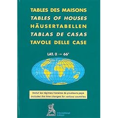 Tables des maisons Placidus pour les Latitudes 0� � 66�  (h�misph�res Nord et Sud)