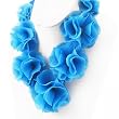 Aqua Blue Fabric Necklace