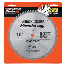 Click here to buy Black and Decker 77-770 Piranha Thin Kerf Carbide Tipped Saw Blade by Black & Decker.