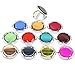 TANG SONG 12Pcs Different Colors Double Compact Cosmetic Makeup Round Pocket Purse Magnification Jewel Mirror