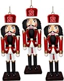 Nebraska Cornhuskers 3pk Nutcracker Ornament NCAA College Athletics Fan Shop Sports Team Merchandise