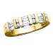 14K Yellow Gold 1/2 ct. Round and Baguette Cut Diamond Anniversary Ring (Higher Quality)