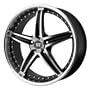 Motegi Racing Series MR107 Gloss Black Finish Machined Wheel (17x7.5"/5x4.5")