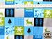 Fleece Fabric Printed Christmas *Tree Deer Blue Green* Fabric By the Yard