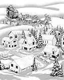 Black & White Santa Claus Christmas Throw & Pillow Set