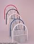 Twin Size Metal Headboard with Fan Style in Red Finish