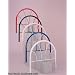 Twin Size Metal Headboard with Fan Style in Red Finish