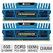 Corsair Vengeance Blue 8 GB (2X4 GB) PC3-12800 1600mHz DDR3 240-Pin SDRAM Dual Channel Memory Kit CMZ8GX3M2A1600C9B