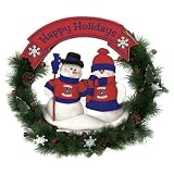 Florida Panthers Team Snowman Wreath