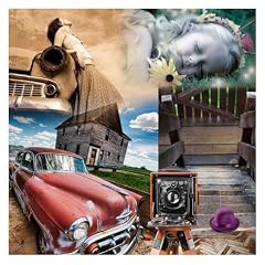 Kunstdruck "Moderne Collage" - 80x80x4 cm - Extraklassiges Leinwandbild, Keilrahmenbild. Unerreichbare Qualit�t!