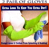 Arms Length Rubber/Latex All Purpose Cleaning Glove (2-Pairs 22.8"Length)