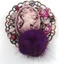 Cameo Purple Feather Brooch