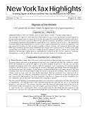 New York Tax Highlights