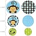 Big Dot of Happiness Blue Monkey Boy - Baby Shower or Birthday Party Giant Circle Confetti - Party Decorations - Large Confetti 27 Count
