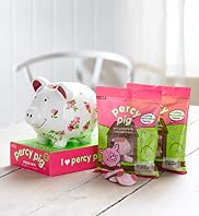 Percy Pig - Ceramic Piggy Bank & Percy Pig Sweets Hamper