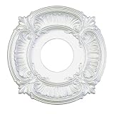 Focal Point 81012 12-Inch Acanthus Medallion 12-Inch by 12-Inch by 1/2-Inch, Primed White