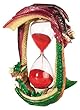 Dragon Red Sand Timer - Cold Cast Resin - 6'' Height