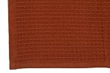 Dunroven House K330-TC Solid Waffle Weave Tea Towel in Terra Cotta- Pack of 6