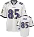 Derrick Mason Jersey: Reebok White Replica #85 Baltimore Ravens Jersey - Large