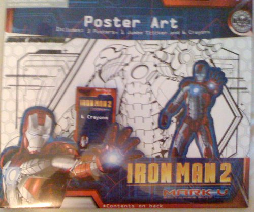 Iron Man2 Poster Art 3 Posters/Jumbo Stickers/6 Crayons