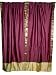 2 Eggplant Purple Artsilk Sari Curtains Drapes Panels Window Dressing 95