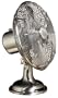 Hunter 90021 12-Inch Oscillating Table Fan, Brushed Nickel