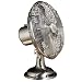 Hunter 90021 12-Inch Oscillating Table Fan, Brushed Nickel
