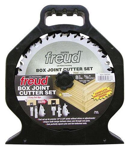 Freud SBOX8 Box Joint Cutter Set. Cuts 1/4-Inch and 3/8-Inch grooves.