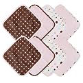 Ladybug Lullaby 8Pk Print Solid Woven Wash Cloth Set