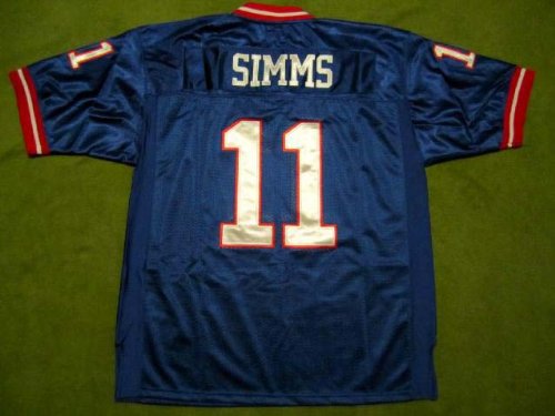 NEW York Giants #11 Phil Simms Throwback Blue Jerseys Authentic Football Jersey Size 48-56 (Please Select the Size When You Order, Can Do Drop Shipping)
