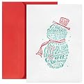 Snowman Words Letter Press Cards